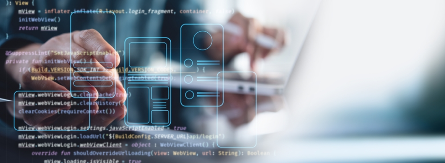 Developer Portfolio Review at Aciano Technologies App developer showing portfolio and technical skills during assessment