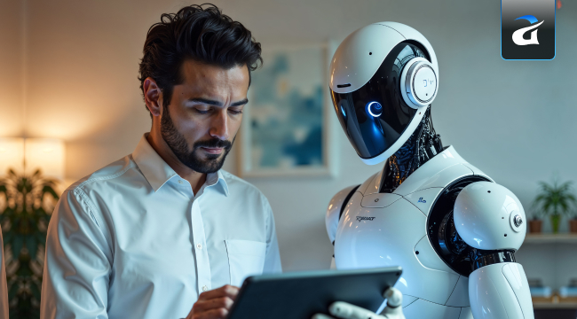 Illustration of Human Collaboration with AI