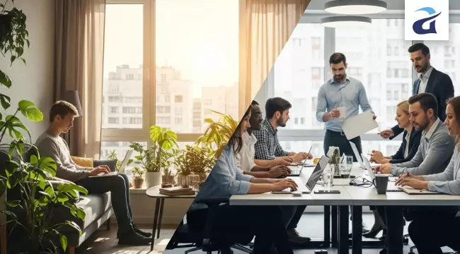 Illustration Comparing Remote and Onsite Earnings