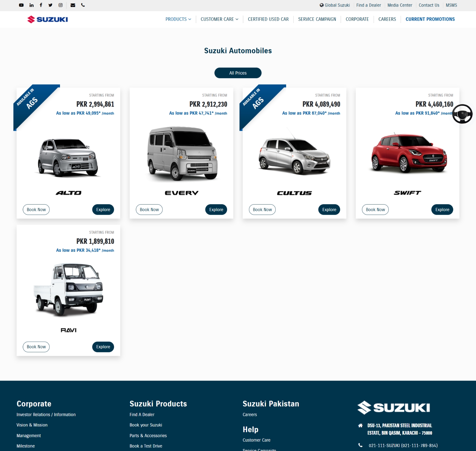 Suzuki Pakistan project showcase